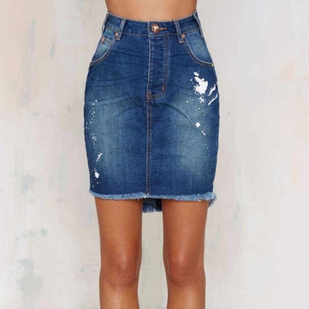 ONE TEASPOON X Nasty Gal 2020 Denim Skirt - Picture 2 of 8